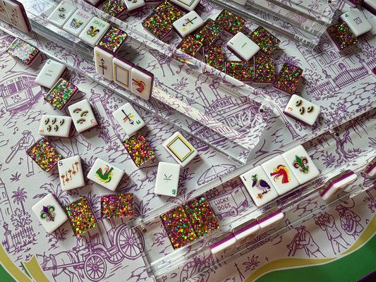 Crystal Clear Acrylic Mahjong Racks + Velvet Rack Bag (Coming Soon)