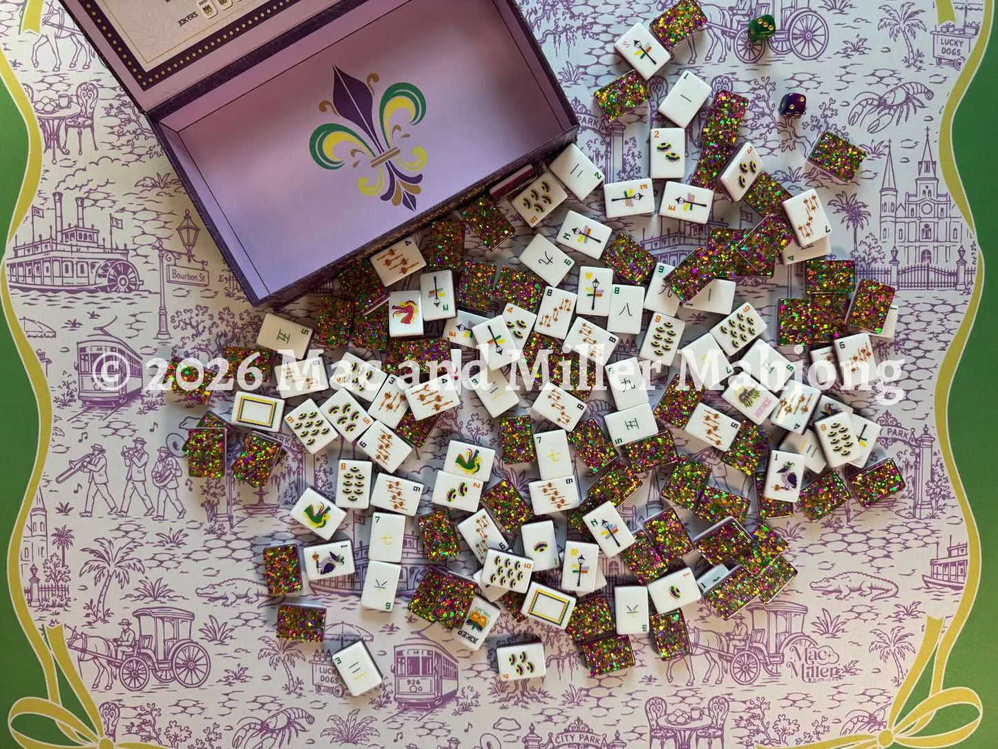 Let the Good Times Toile Mahjong Mat (Coming Soon) - Mat