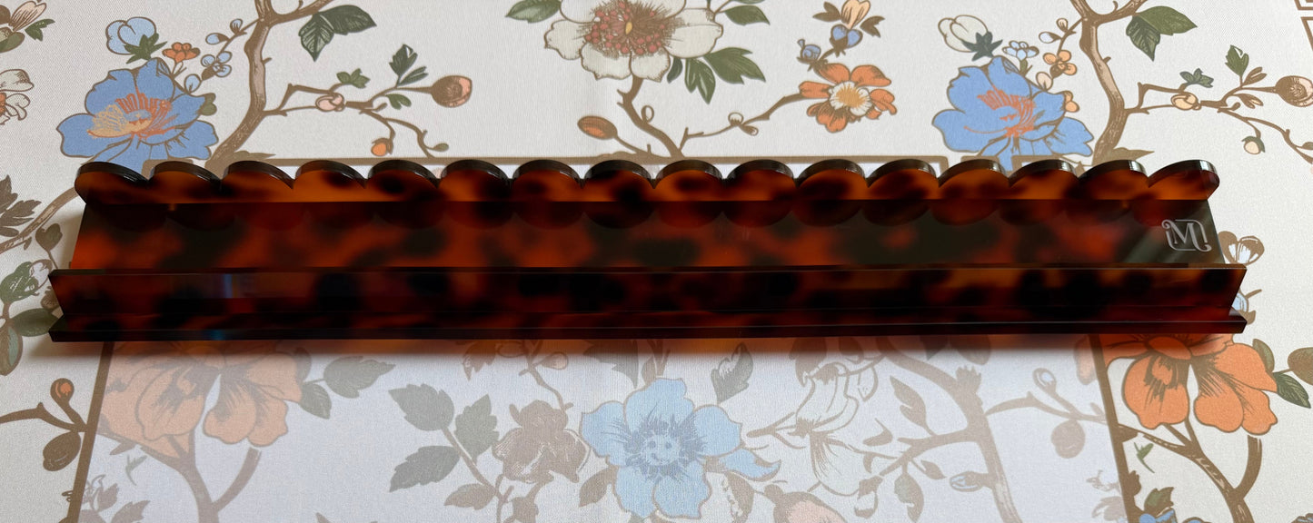 Ember Tortoise Scalloped Mahjong Racks + Velvet Bag (Coming Soon!)