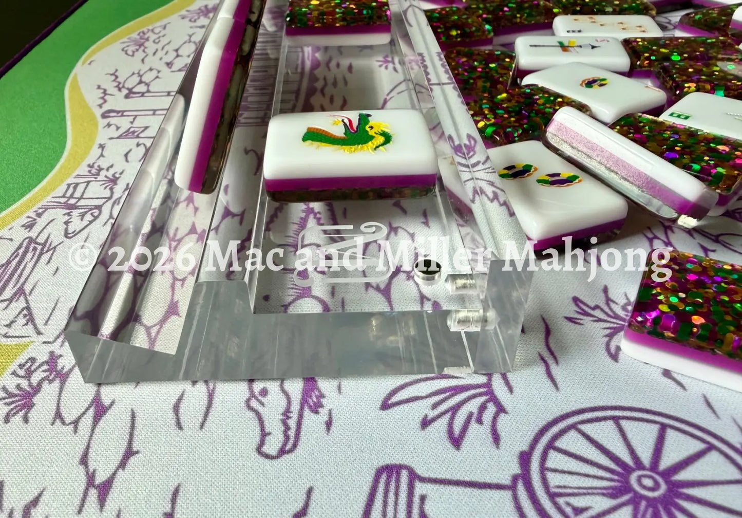 Crystal Clear Acrylic Mahjong Racks + Velvet Rack Bag (Coming Soon) - Rack