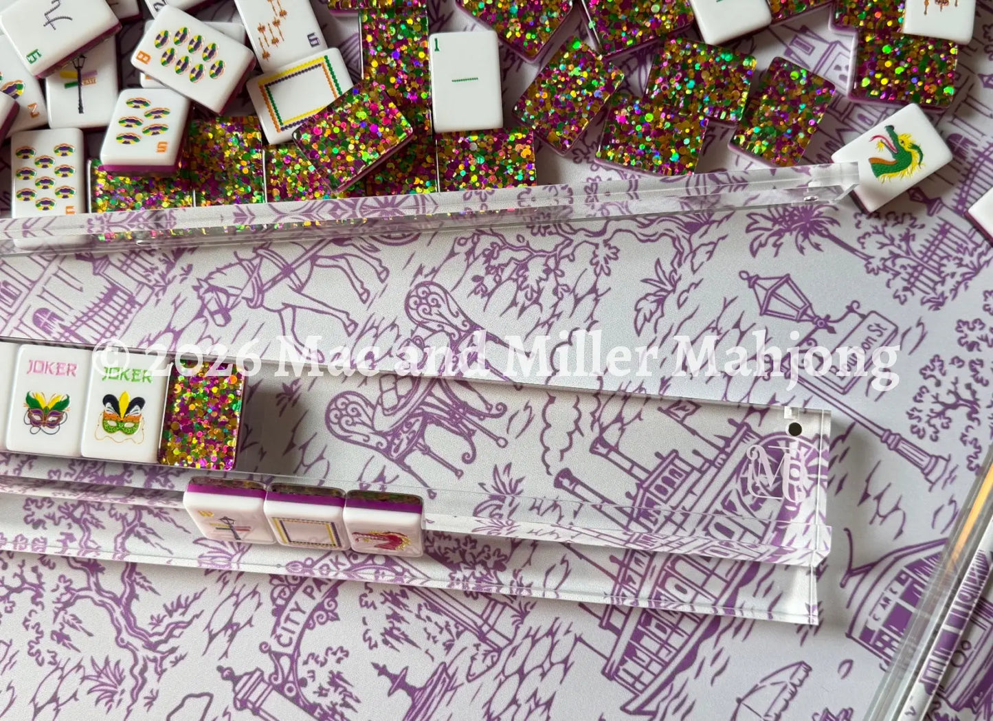 Crystal Clear Acrylic Mahjong Racks + Velvet Rack Bag (Coming Soon) - Rack