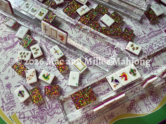 Crystal Clear Acrylic Mahjong Racks + Velvet Rack Bag (Coming Soon) - Rack