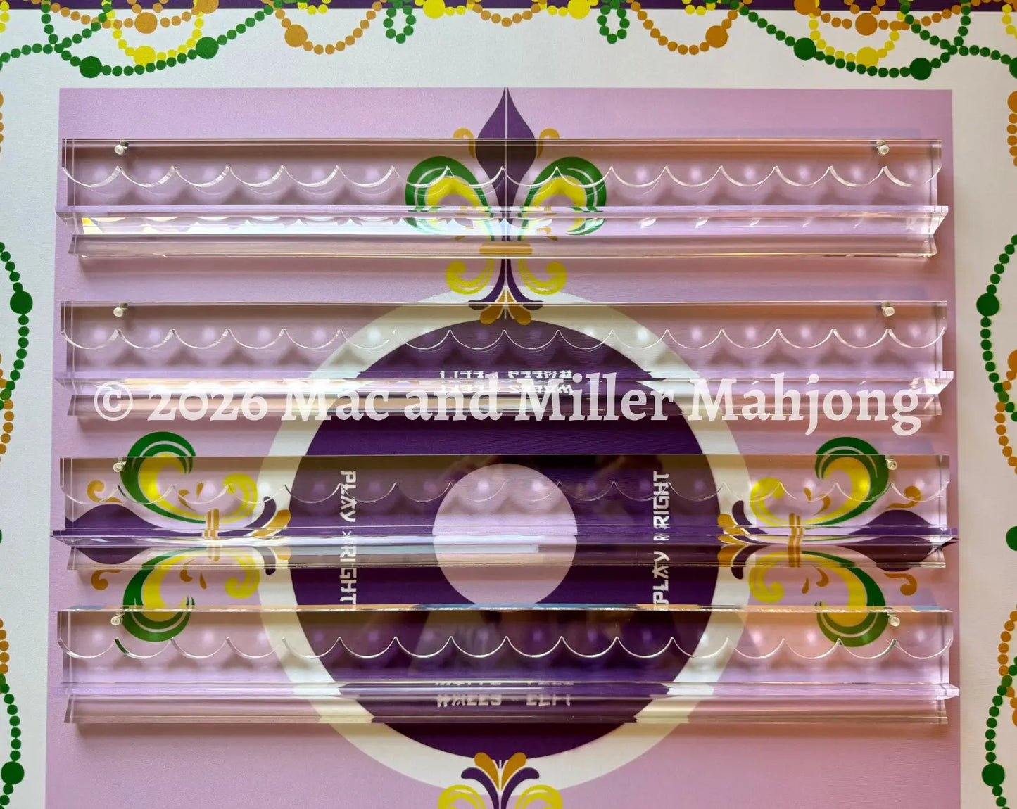 Crystal Clear Scalloped Mahjong Racks + Velvet Bag (Coming Soon!) - Rack
