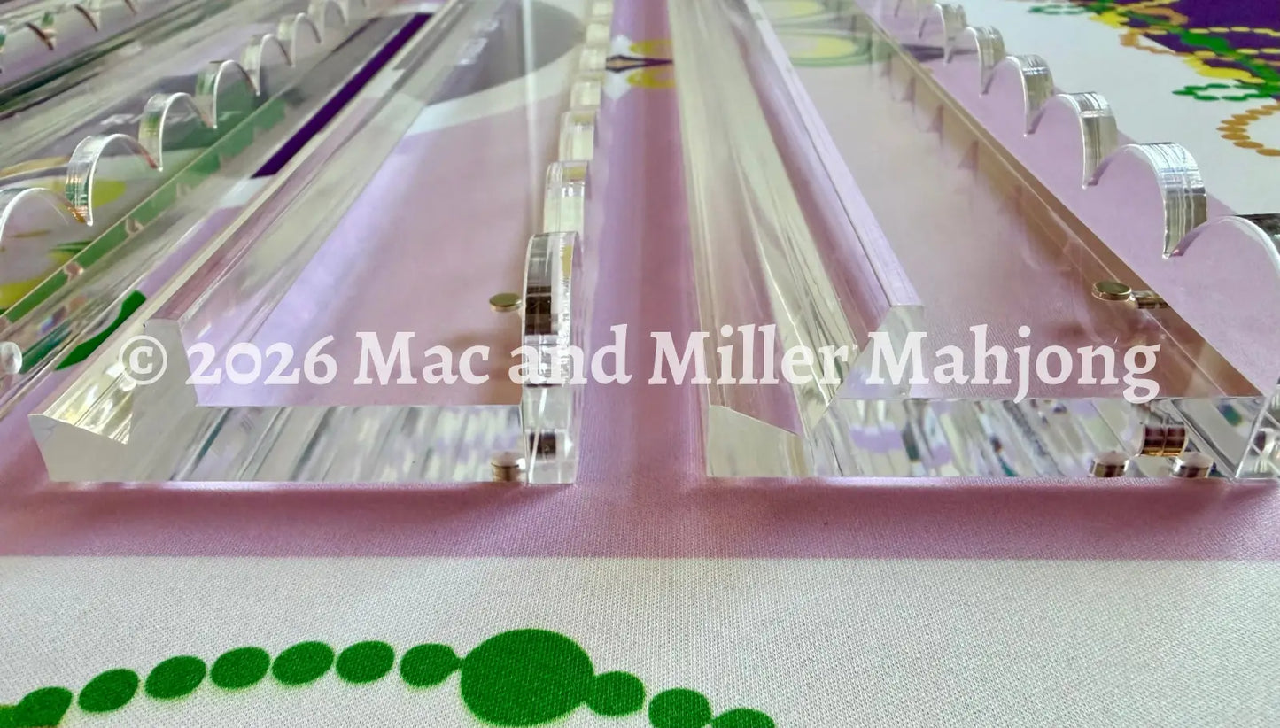 Crystal Clear Scalloped Mahjong Racks + Velvet Bag (Coming Soon!) - Rack