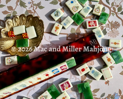 Ember Tortoise Scalloped Mahjong Racks + Velvet Bag (Coming Soon!) - Rack