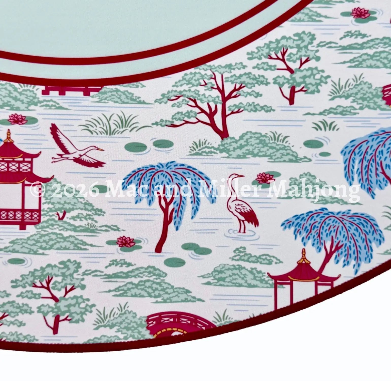 Heirloom Collection: Chinoiserie Round Mahjong Mat (Coming Soon!) - Mat