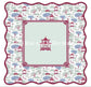 Mac and Miller Mahjong Heirloom Collection Scalloped White Chinoiserie Mahjong Mat