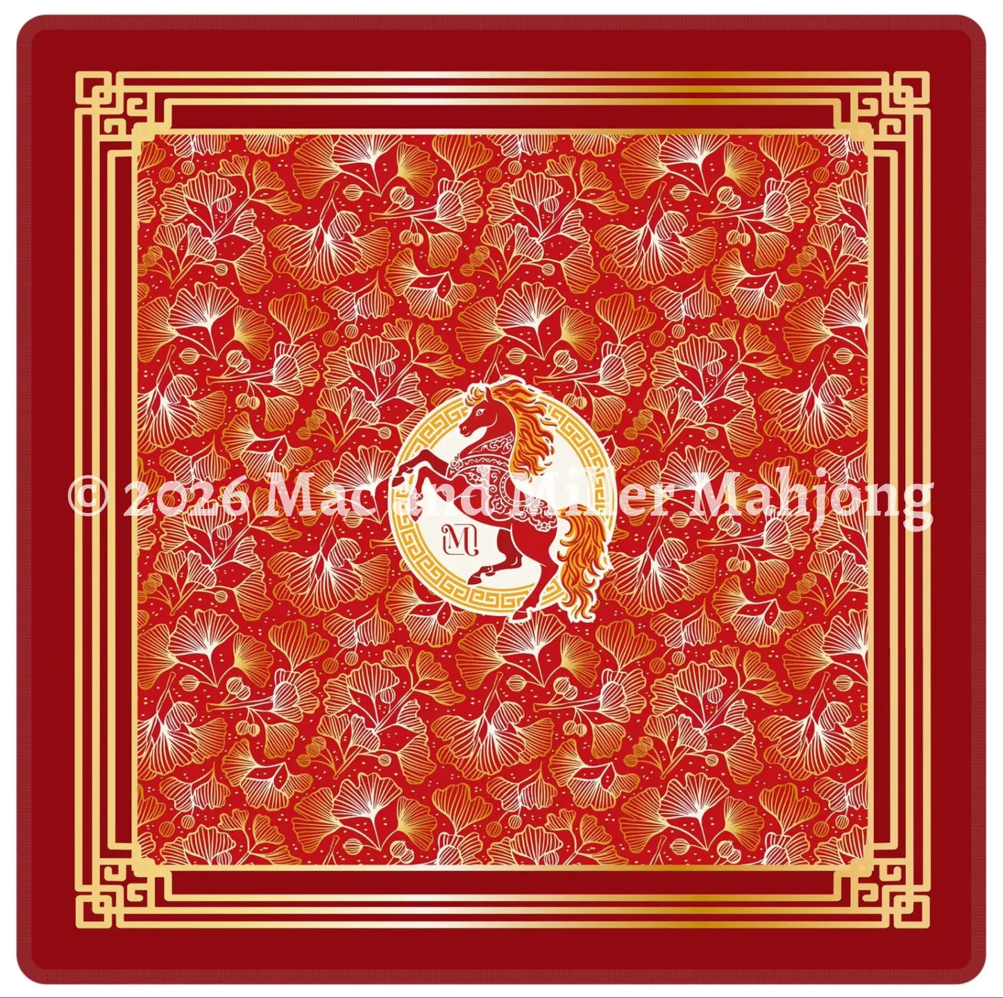 Limited Edition Mac and Miller Mahjong Heirloom Collection Year of the Horse Mahjong Mat 