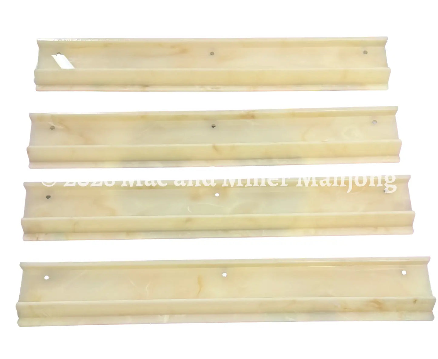 Heirloom Ivory Classic Straight Mahjong Racks + Velvet Rack Bag - Rack