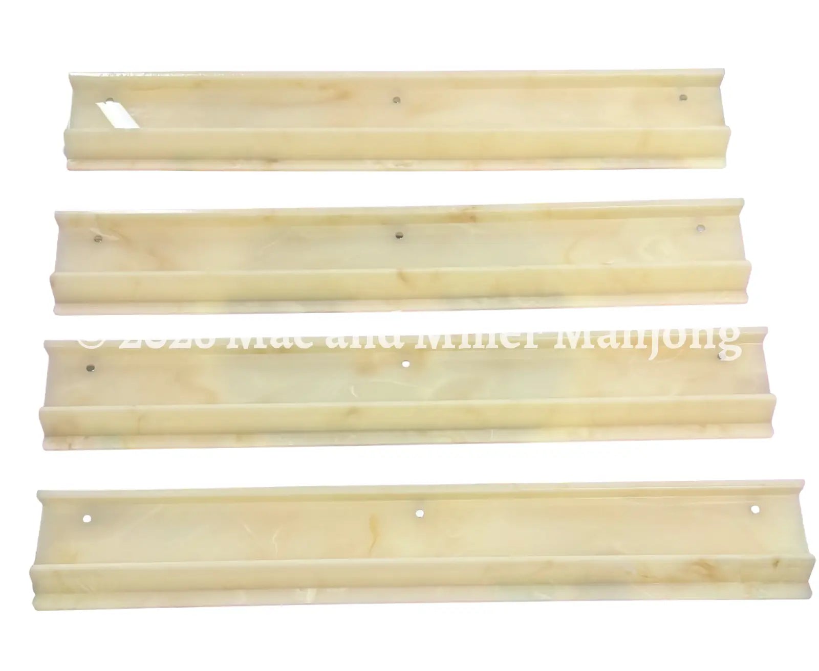 Heirloom Ivory Classic Straight Mahjong Racks + Velvet Rack Bag - Rack
