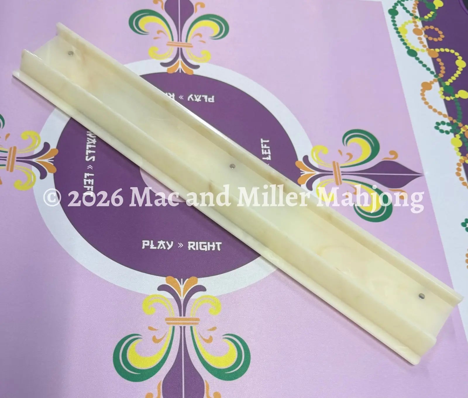 Heirloom Ivory Classic Straight Mahjong Racks + Velvet Rack Bag - Rack
