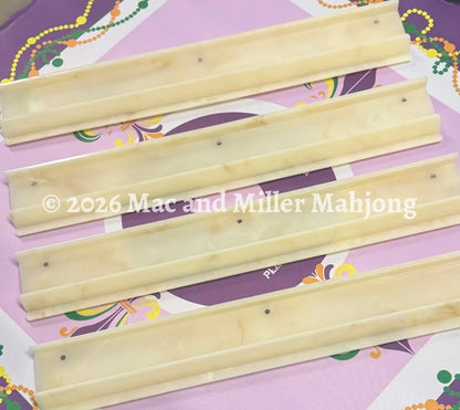 Heirloom Ivory Classic Straight Mahjong Racks + Velvet Rack Bag - Rack