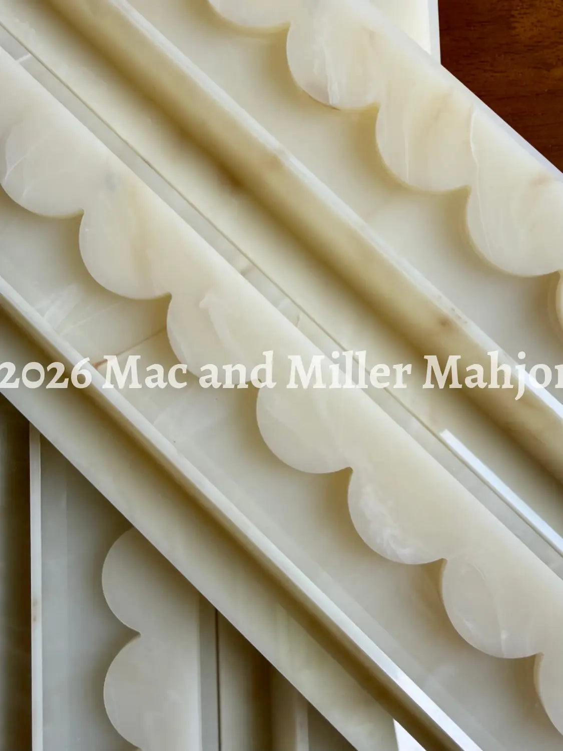 Ivory Swirl Mahjong Racks