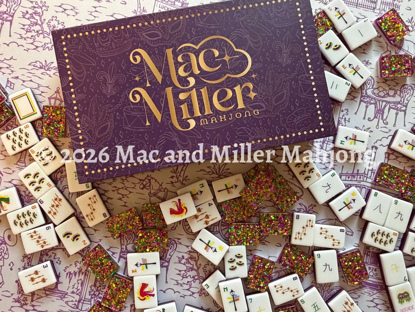 Let the Good Times Toile Mahjong Mat (Coming Soon) - Mat