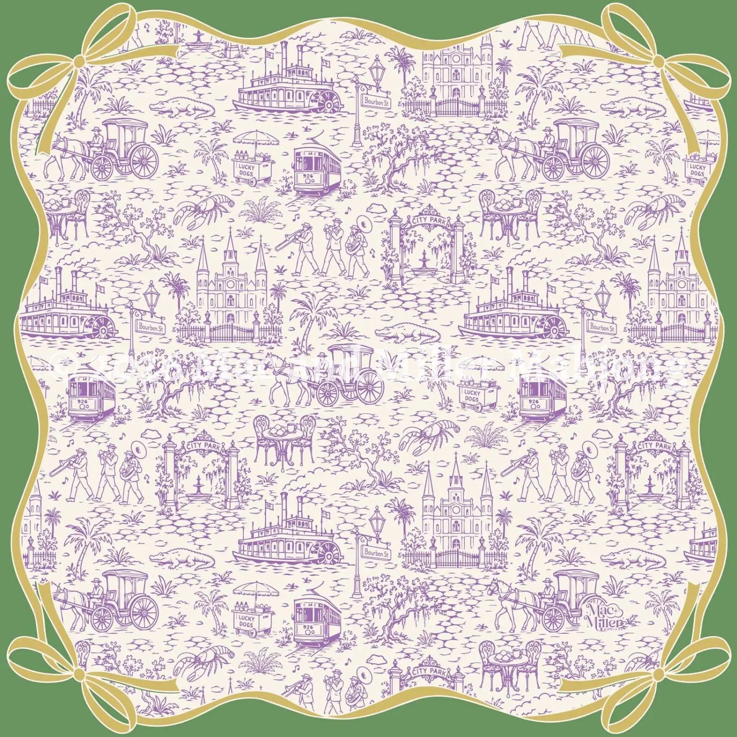 Let the Good Times Toile Mahjong Mat (Coming Soon) - Mat