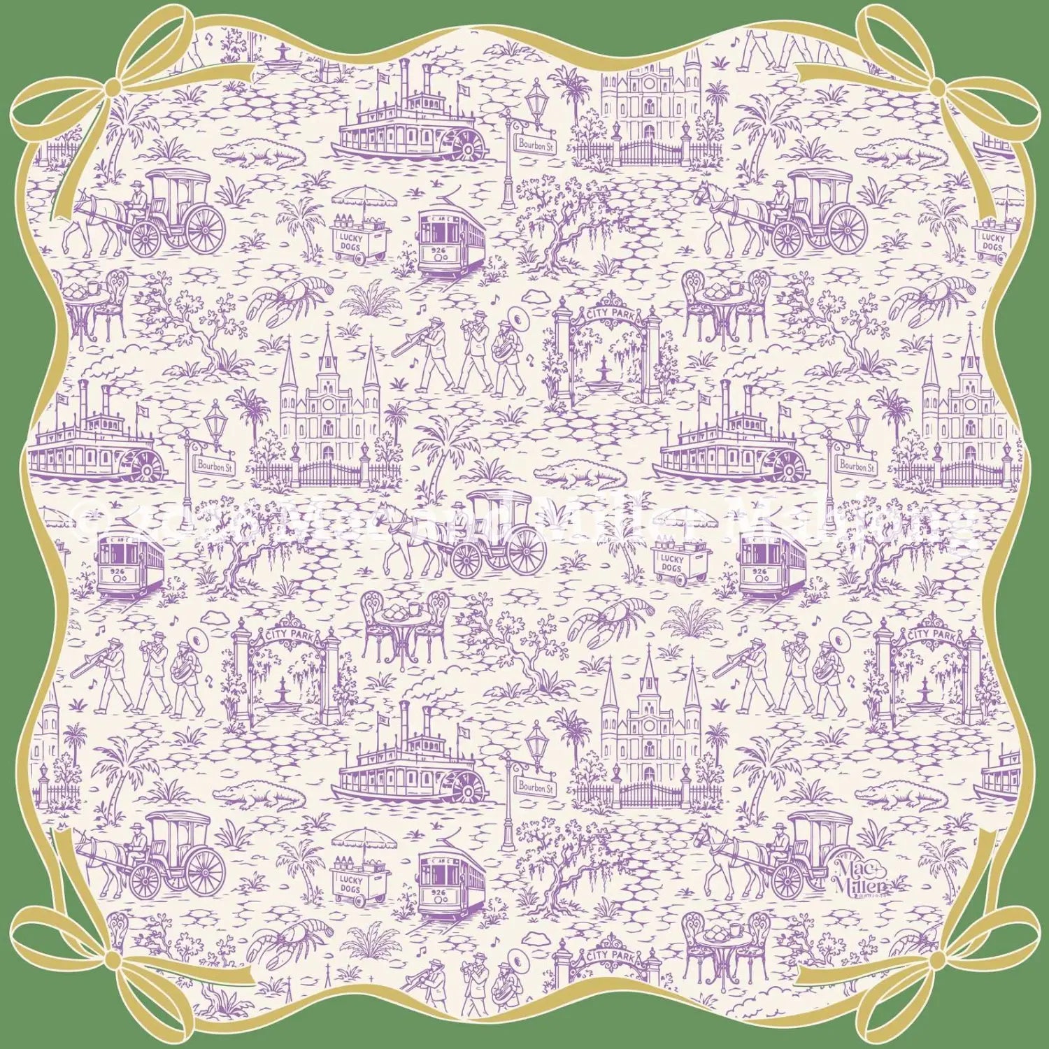 Let the Good Times Toile Mahjong Mat (Coming Soon) - Mat