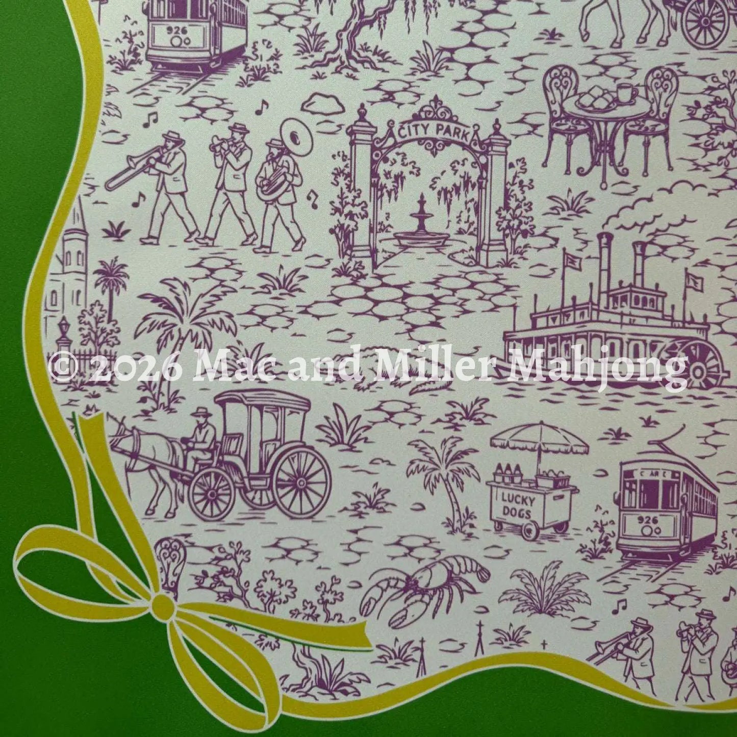 Let the Good Times Toile Mahjong Mat (Coming Soon) - Mat
