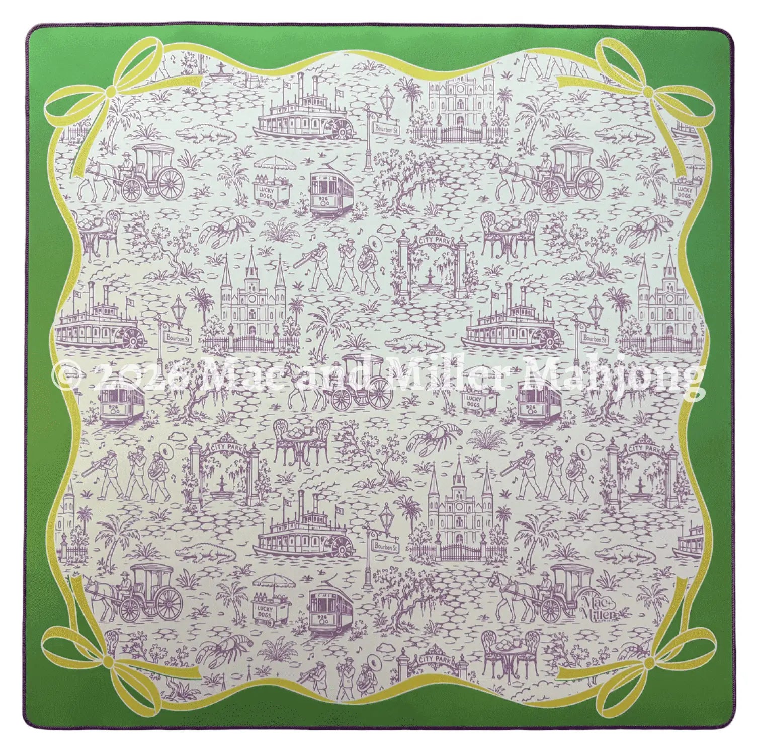 Let the Good Times Toile Mahjong Mat (Coming Soon) - Mat