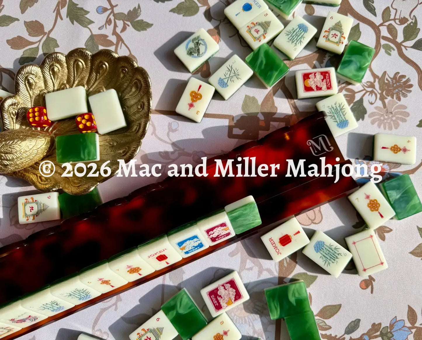 Ember Tortoise Scalloped Mahjong Racks + Velvet Bag (Coming Soon!) - Rack