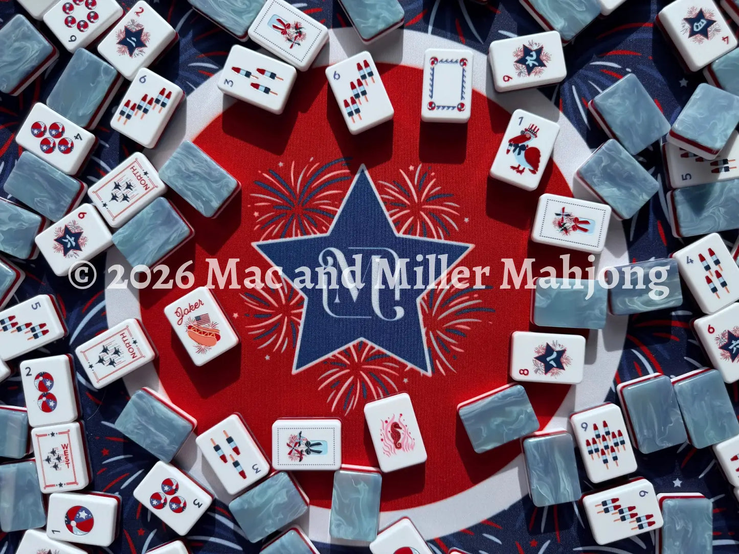 Red White & Blues Collection Mahjong Mat (Coming Soon!) - Mat