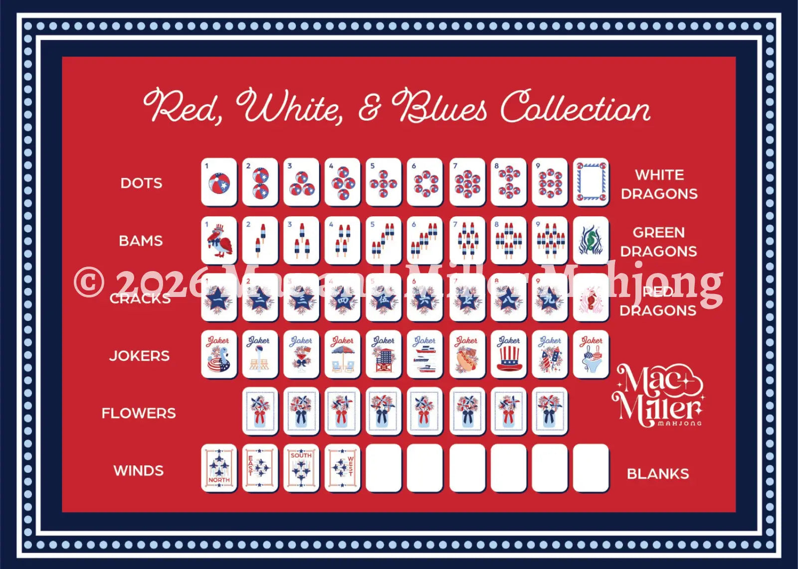 Red White & Blues Collection Tile Set (Coming Soon!) - Tiles