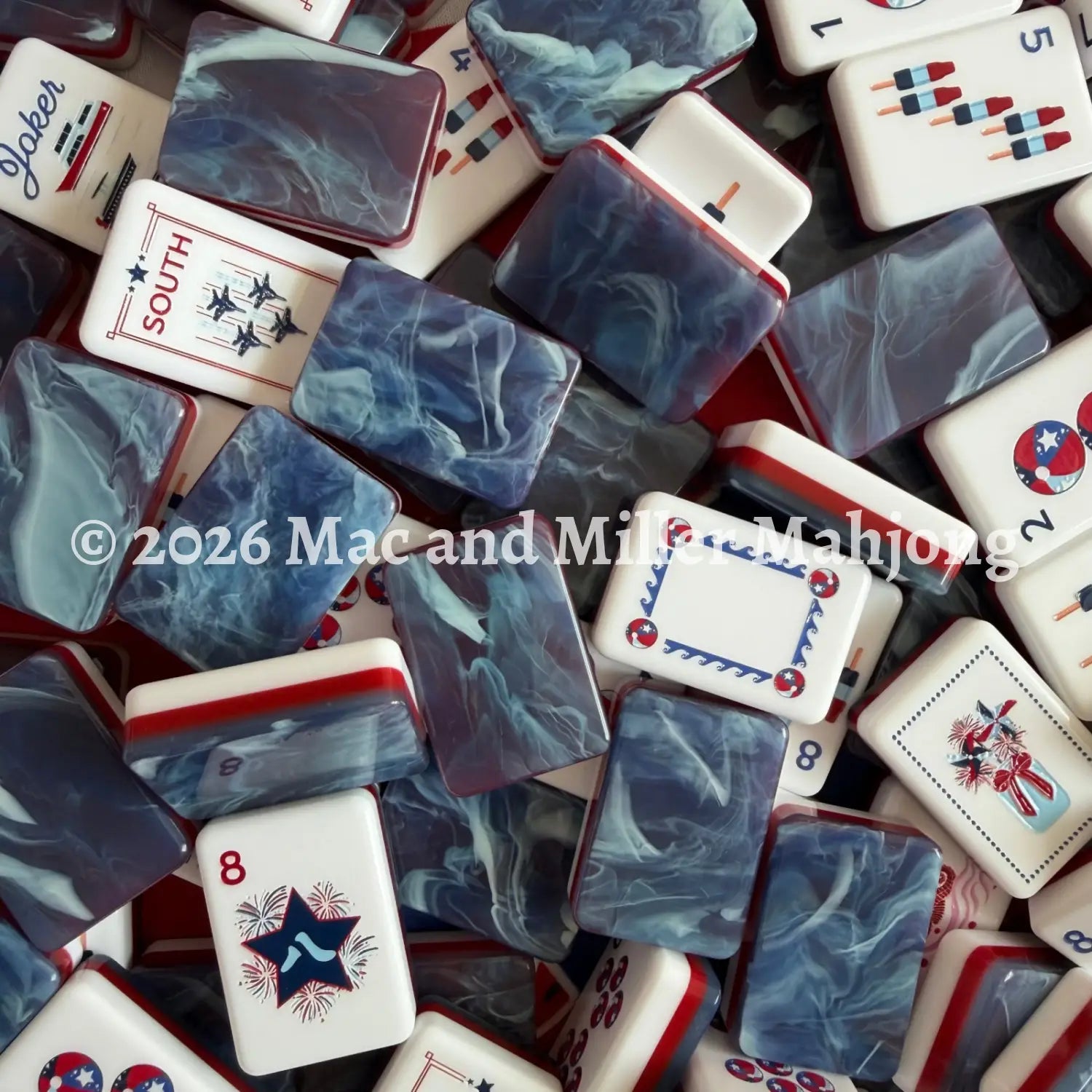 Red White & Blues Collection Tile Set - Tiles