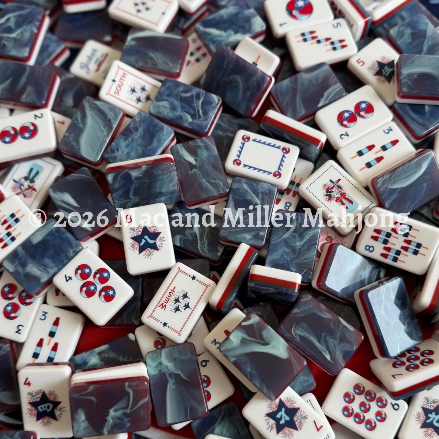 Red White & Blues Collection Tile Set - Tiles