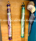 Mac and Miller Mahjong Dream Display tote in moss and plum hanging storage in mudroom