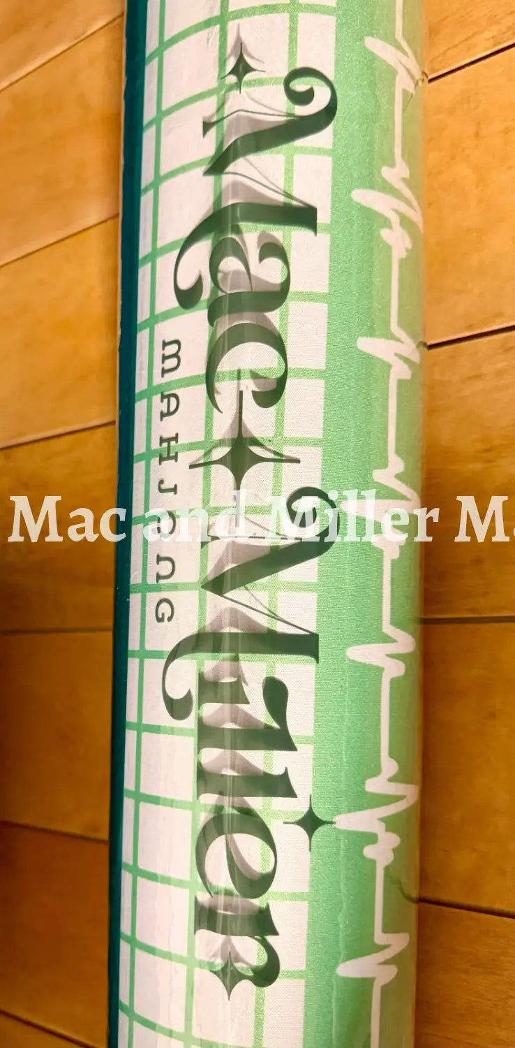 Close up shot of Mac and Miller Mahjong Dream Display Mahjong Mat Tote Bag in Moss