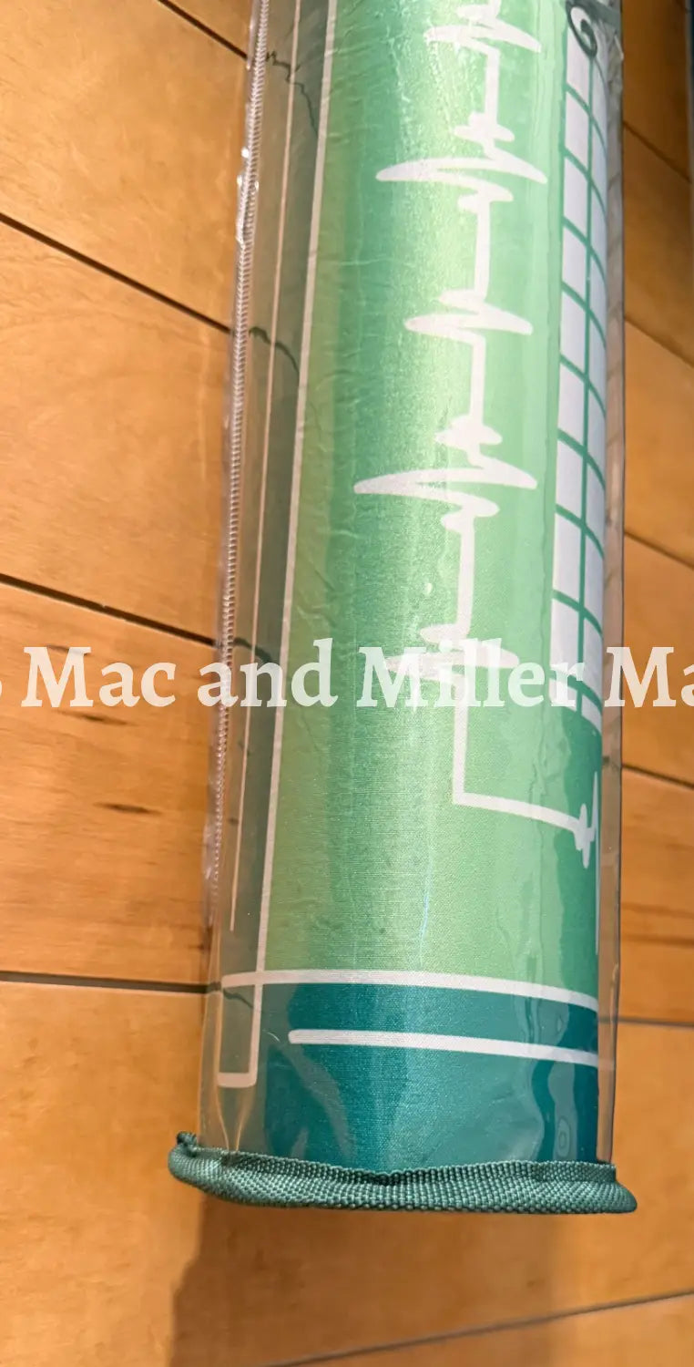 Close up view of the bottom of the Mac and Miller Mahjong Dream Display Mat Tote Bag in Moss